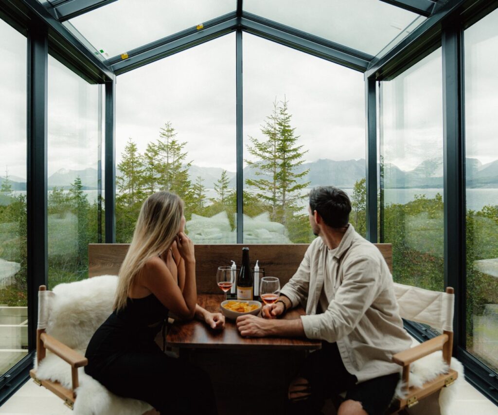 Glas Minihaus mit Sternblick 5